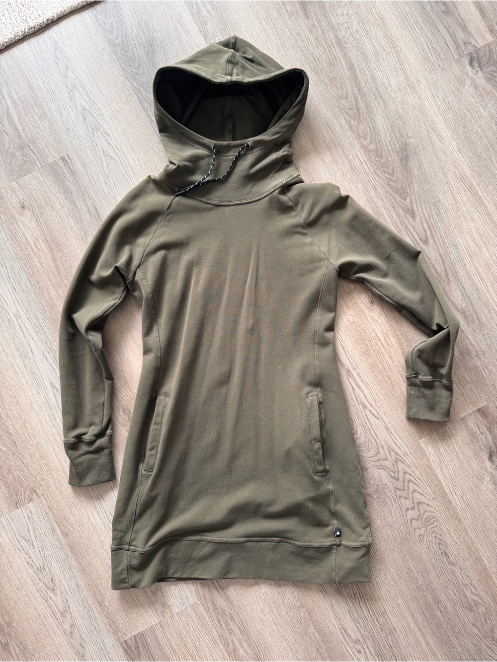 American Giant Olive Green Hoodie Dress